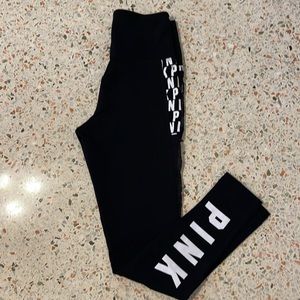 Victoria's Secret Sport "PINK” Black/White Leggings Sz:S